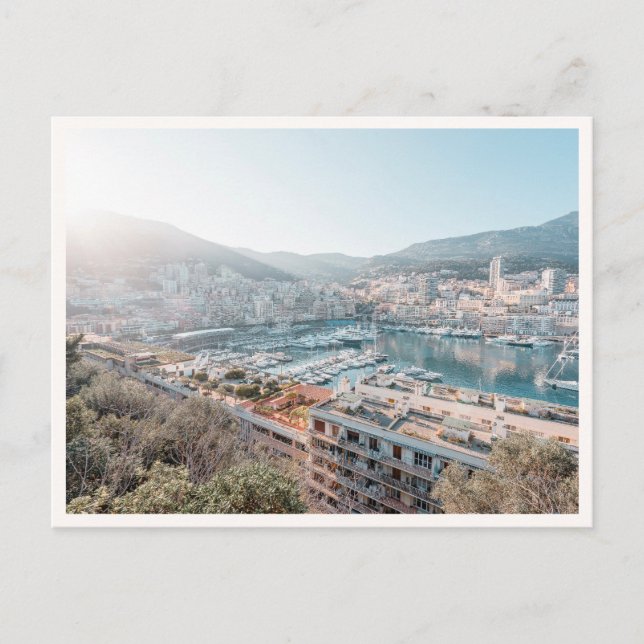 Monaco Franska Rivieran Medelhavet Foto Vykort (Framsida)