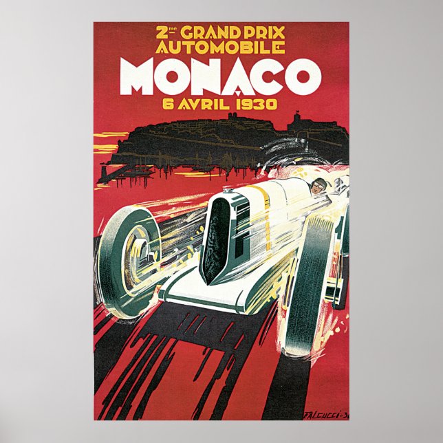 Monaco Grand Prix 1930 Poster (Framsidan)
