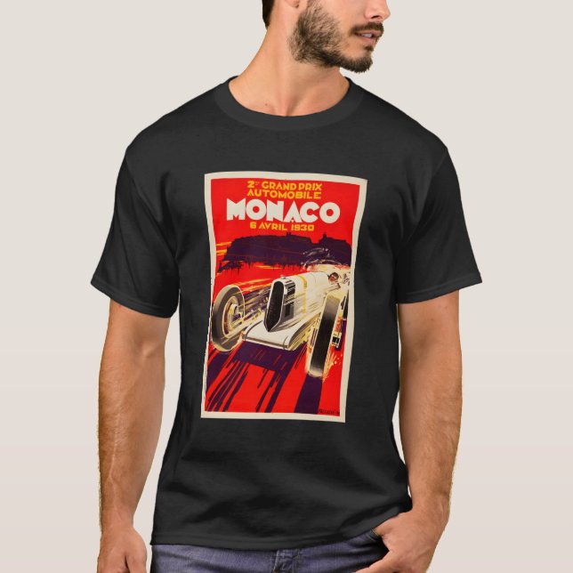 Monaco Grand Prix 1930 Tävling-bil T Shirt (Framsida)