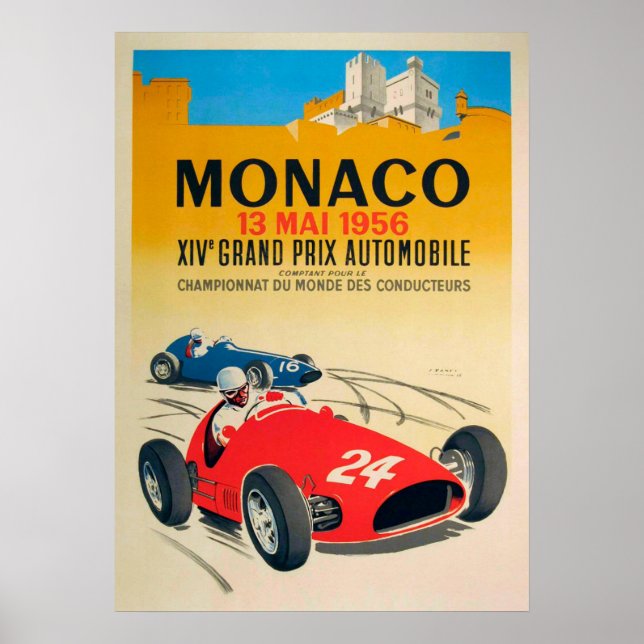 Monaco, Grand Prix 1956 Poster (Framsidan)