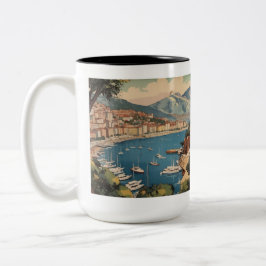 Monaco Hamn Coffeehouse Res Nostalgi Två-Tonad Mugg