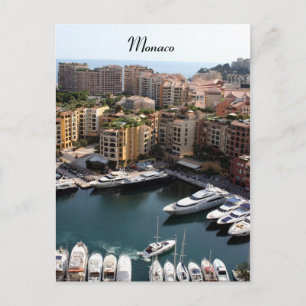 Monaco-hamn levande vykort
