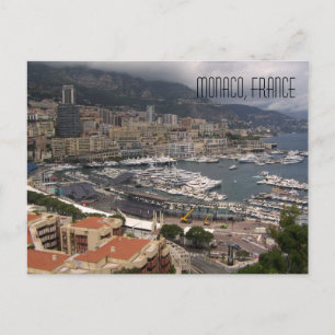 Monaco Harbour och Luxury Yachts Fransk Riviera Vykort