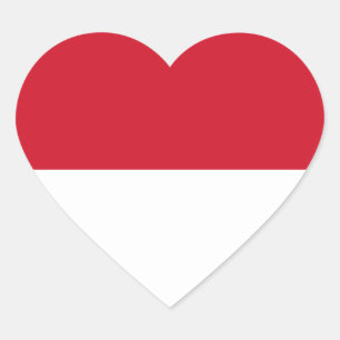 monaco hjärtformat klistermärke