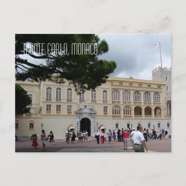 Monaco i Monte Carlo Berömd Palace Landmark Vykort (Framsida)