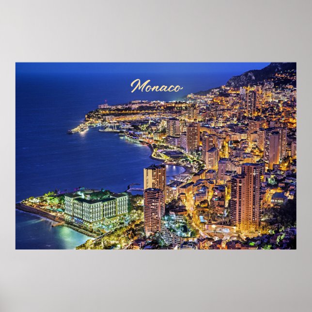 Monaco i natt poster (Framsidan)