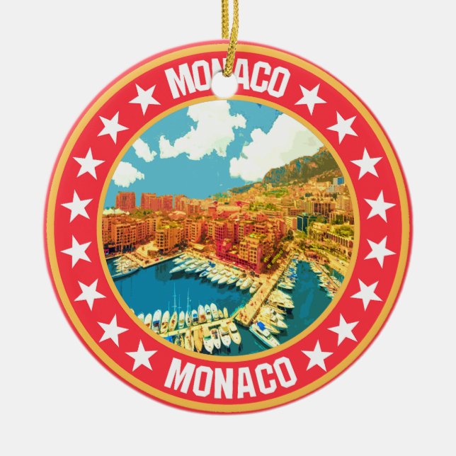 Monaco Julgransprydnad Keramik (Framsidan)