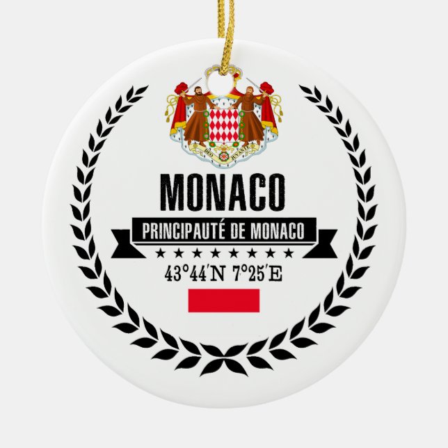 Monaco Julgransprydnad Keramik (Framsidan)