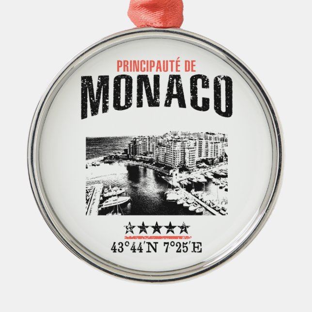 Monaco Julgransprydnad Metall (Framsidan)