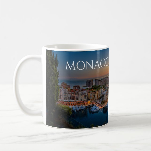Monaco Kaffe Mugg Souvenir Memento Kopp (Vänster)