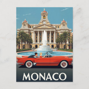 Monaco Lyxhotell & Vintagebil Vykort
