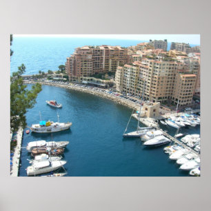 Monaco Marina och Condos Poster