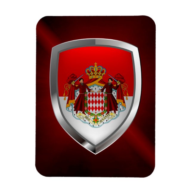 Monaco Metallic Emblem Magnet (Vertikal)