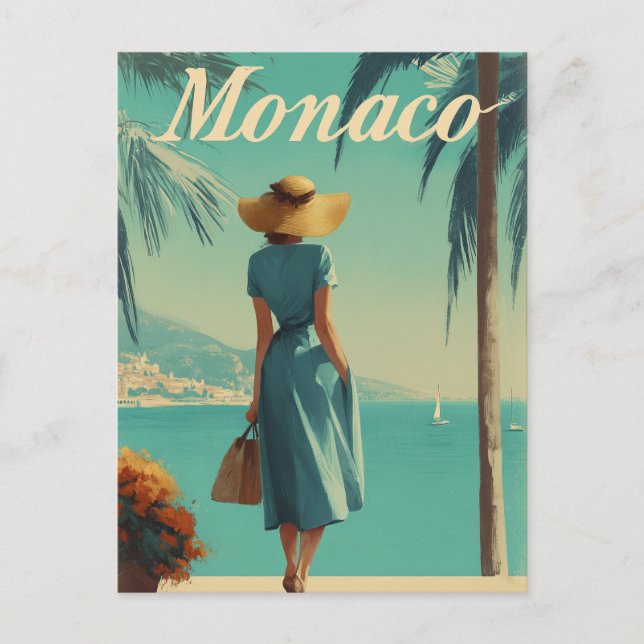 Monaco mode vintage  vykort (Framsida)