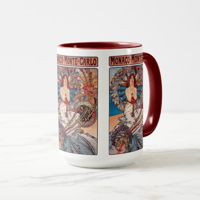 Monaco Monte Carlo , Alfons Mucha Mugg (Framsida höger)