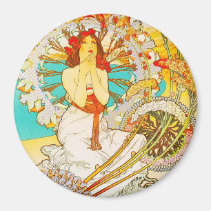 Monaco Monte - carlo, Alphonse Mucha - magnet