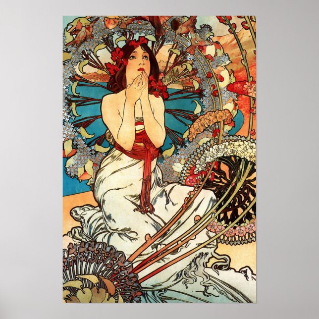 Monaco Monte Carlo Alphonse Mucha Poster (Framsidan)