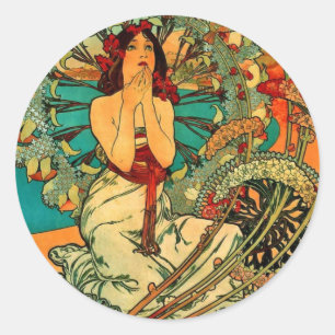 Monaco Monte - carlo art nouveau Runt Klistermärke