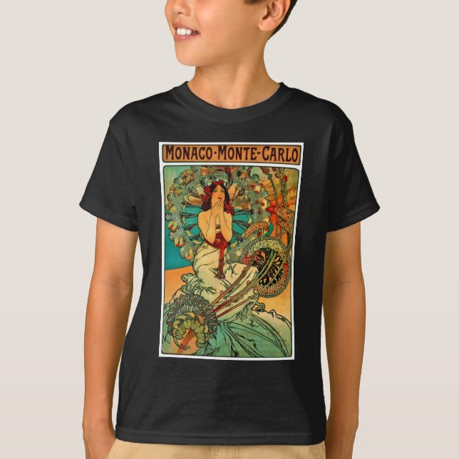 Monaco Monte - carlo art nouveau Tee Shirt (Framsida)