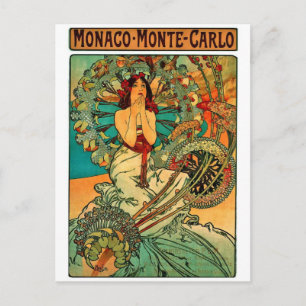 Monaco Monte Carlo Art Nouveau Vykort
