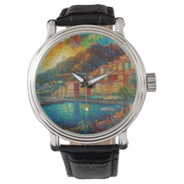 Monaco, Monte-Carlo Bay i van Gogh stil Armbandsur