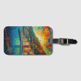 Monaco, Monte-Carlo Bay i van Gogh stil Bagagebricka