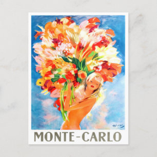 Monaco Monte Carlo Frankrike vintage resor Vykort