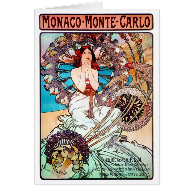 Monaco Monte Carlo Hälsningskort (Framsidan)