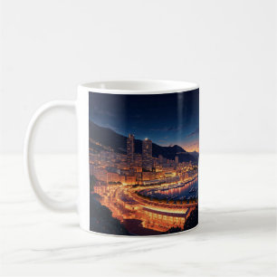 Monaco Monte Carlo i natt Kaffemugg