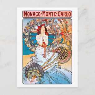 Monaco, Monte-Carlo, Mucha Vykort