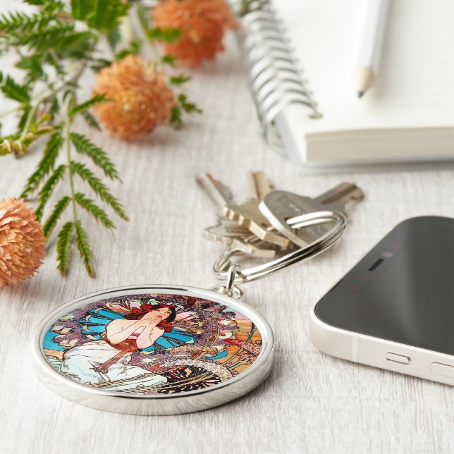 Monaco Monte Carlo Rund Silverfärgad Nyckelring (Sidan)