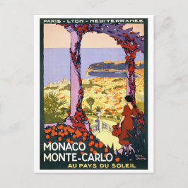 Monaco. Monte-Carlo Vintage resor Poster återställ Vykort