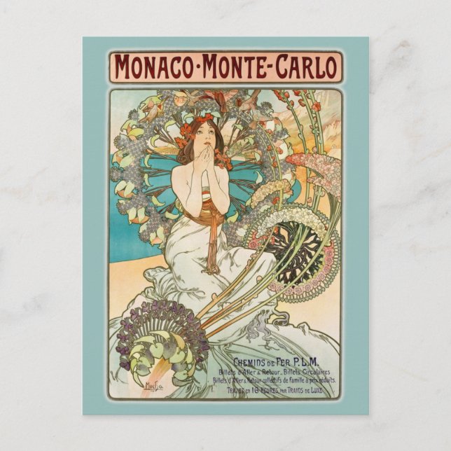 Monaco Monte-Carlo Vykort (Framsida)