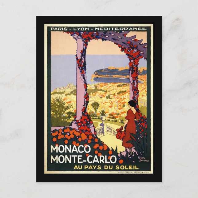 Monaco Monte - carlo Vykort (Framsida)