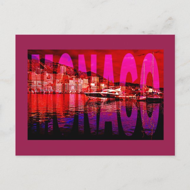 monaco monte carlo vykort (Framsida)