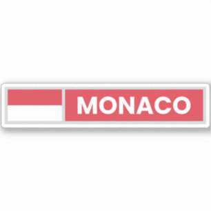 Monaco National Flagga Klistermärken