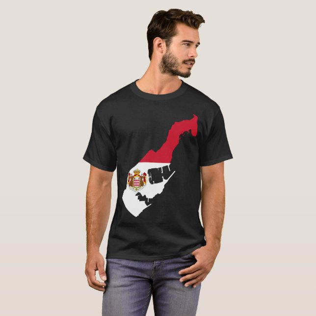 Monaco nationT-tröja Tee (Hel framsida)