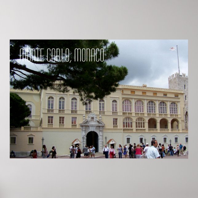 Monaco Palace i Monte Carlo Resefotografering Poster (Framsidan)