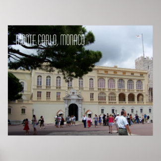 Monaco Palace i Monte Carlo Travel Photography Poster