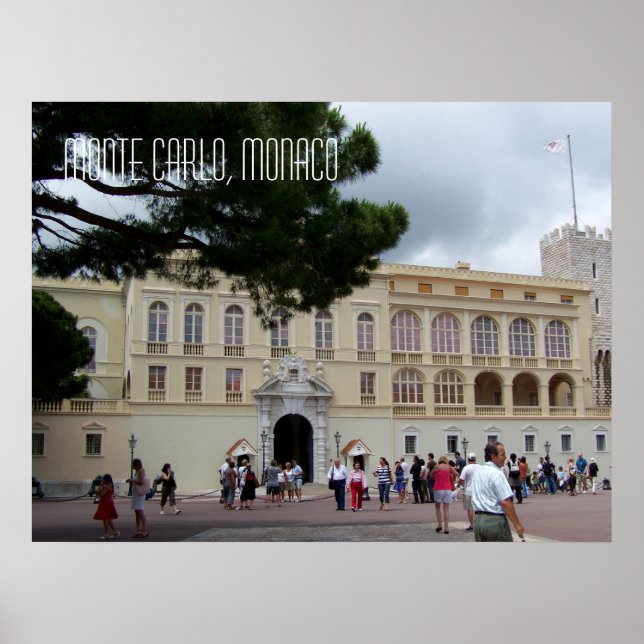 Monaco Palace i Monte Carlo Travel Photography Poster (Framsidan)