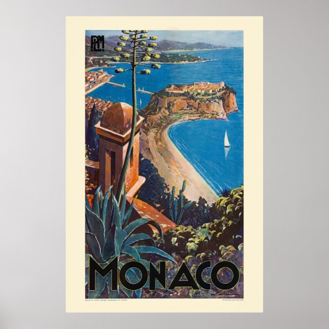 Monaco PLM Vintage affisch 1925 (Framsidan)