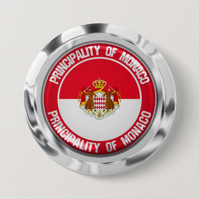 Monaco Round Emblem Knapp (Framsida)