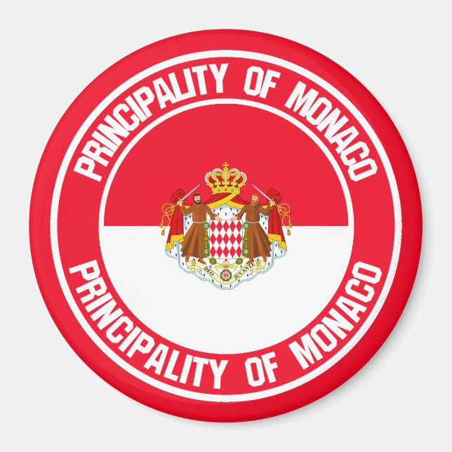 Monaco Round Emblem Magnet (Framsidan)