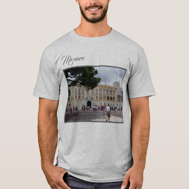 Monaco Royal Palace Photograph Souvenir T Shirt (Framsida)