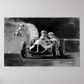 Monaco Tävling Car Poster