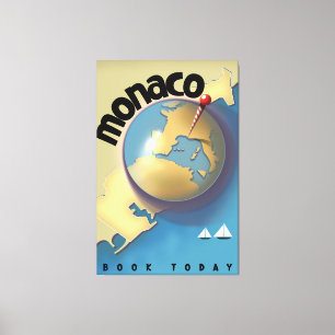 Monaco Travel-affisch Canvastryck
