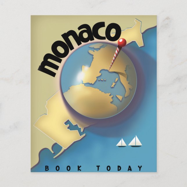 Monaco Travel-affisch Flygblad (Framsidan)