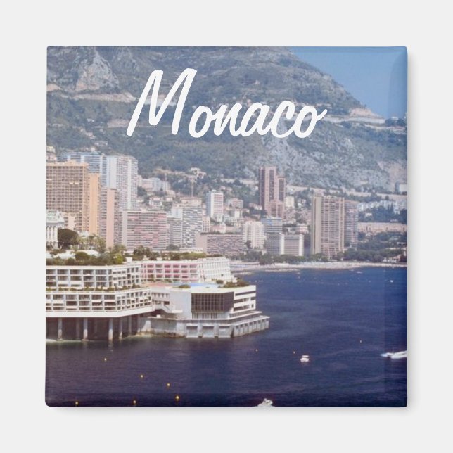 Monaco Travel Photo Souvenir Fridge Magnets Magnet (Framsidan)