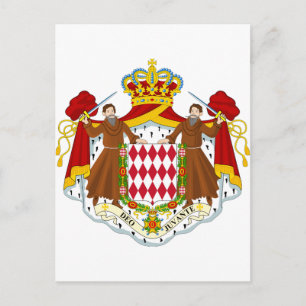 Monaco vapensköld vykort