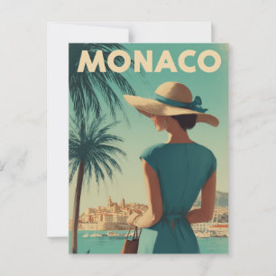 Monaco vintage mode vykort